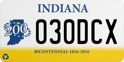 IN license plate 030DCX