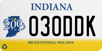 IN license plate 030DDK