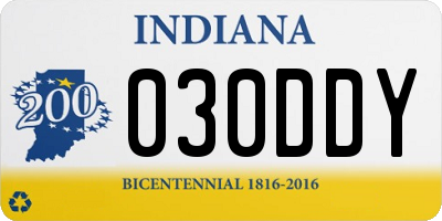 IN license plate 030DDY