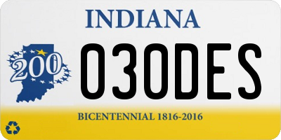 IN license plate 030DES