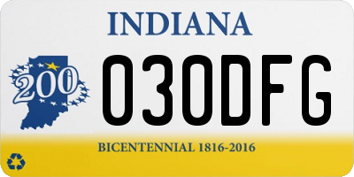 IN license plate 030DFG