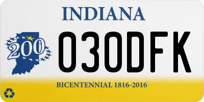 IN license plate 030DFK