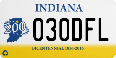 IN license plate 030DFL