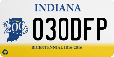 IN license plate 030DFP