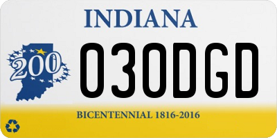 IN license plate 030DGD
