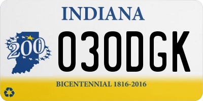 IN license plate 030DGK