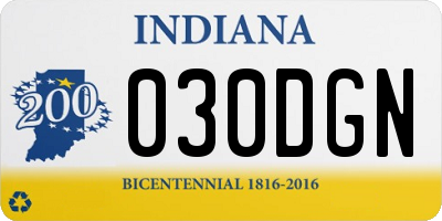 IN license plate 030DGN