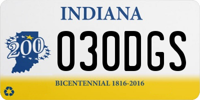 IN license plate 030DGS