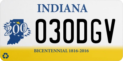 IN license plate 030DGV