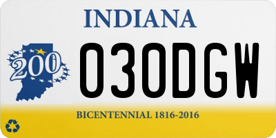 IN license plate 030DGW