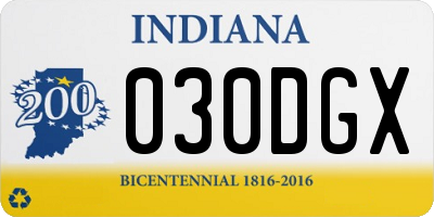 IN license plate 030DGX