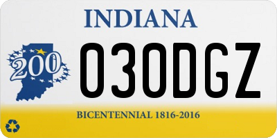 IN license plate 030DGZ