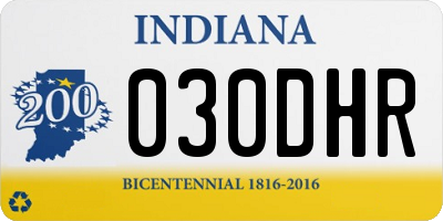 IN license plate 030DHR