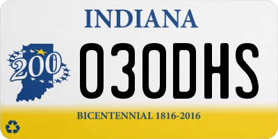 IN license plate 030DHS