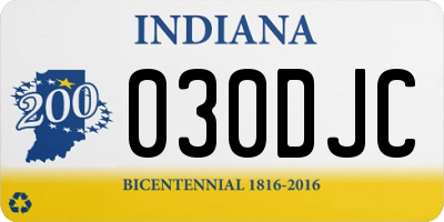 IN license plate 030DJC