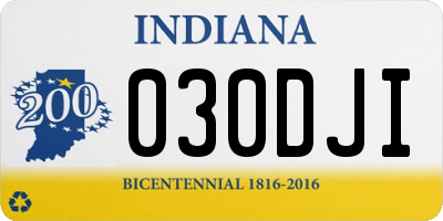 IN license plate 030DJI