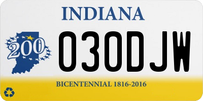 IN license plate 030DJW