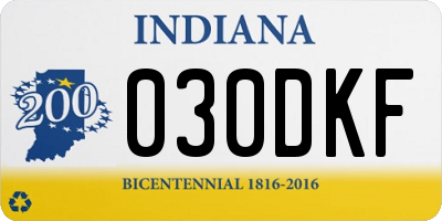IN license plate 030DKF