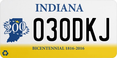 IN license plate 030DKJ