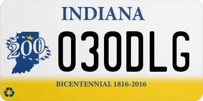 IN license plate 030DLG