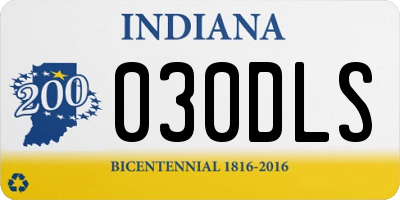 IN license plate 030DLS