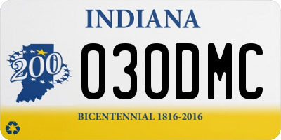 IN license plate 030DMC