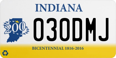 IN license plate 030DMJ