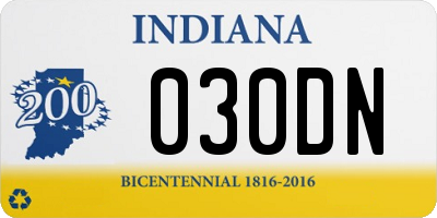 IN license plate 030DN