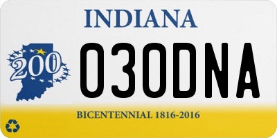 IN license plate 030DNA