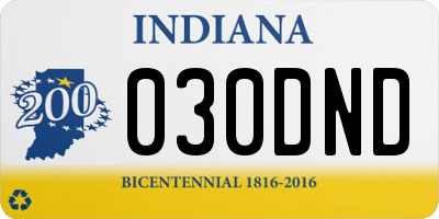 IN license plate 030DND