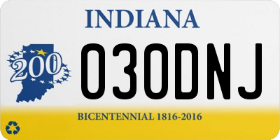 IN license plate 030DNJ