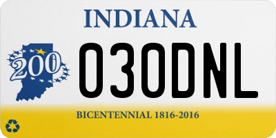 IN license plate 030DNL