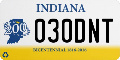 IN license plate 030DNT