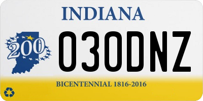 IN license plate 030DNZ