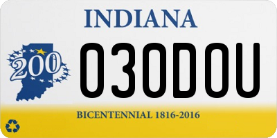IN license plate 030DOU