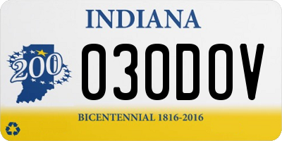 IN license plate 030DOV