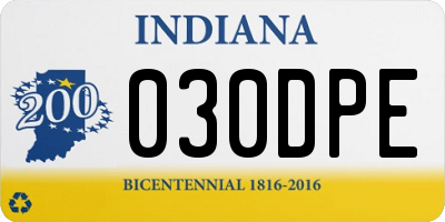 IN license plate 030DPE