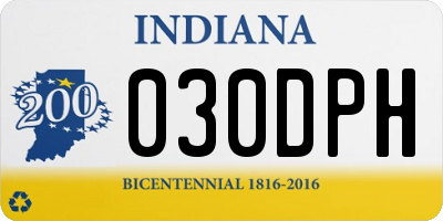 IN license plate 030DPH