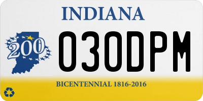 IN license plate 030DPM