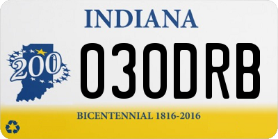 IN license plate 030DRB