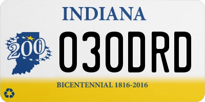 IN license plate 030DRD