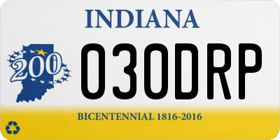 IN license plate 030DRP
