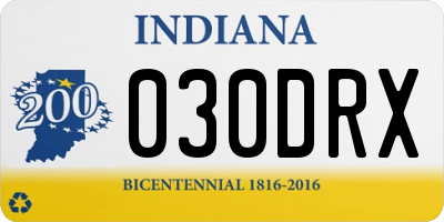 IN license plate 030DRX