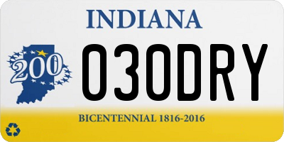 IN license plate 030DRY