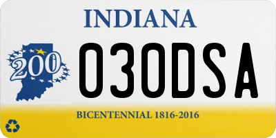 IN license plate 030DSA