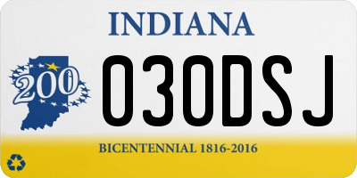 IN license plate 030DSJ