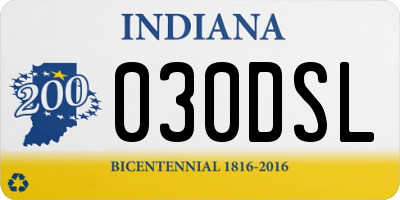 IN license plate 030DSL