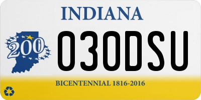 IN license plate 030DSU