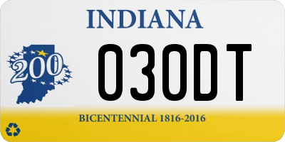 IN license plate 030DT