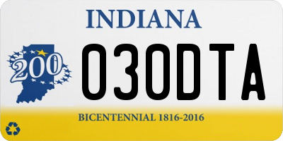 IN license plate 030DTA